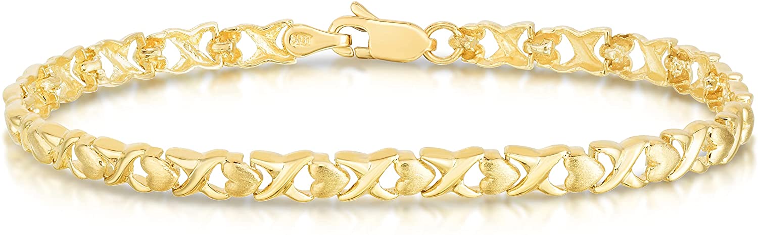 X and o sales gold bracelet