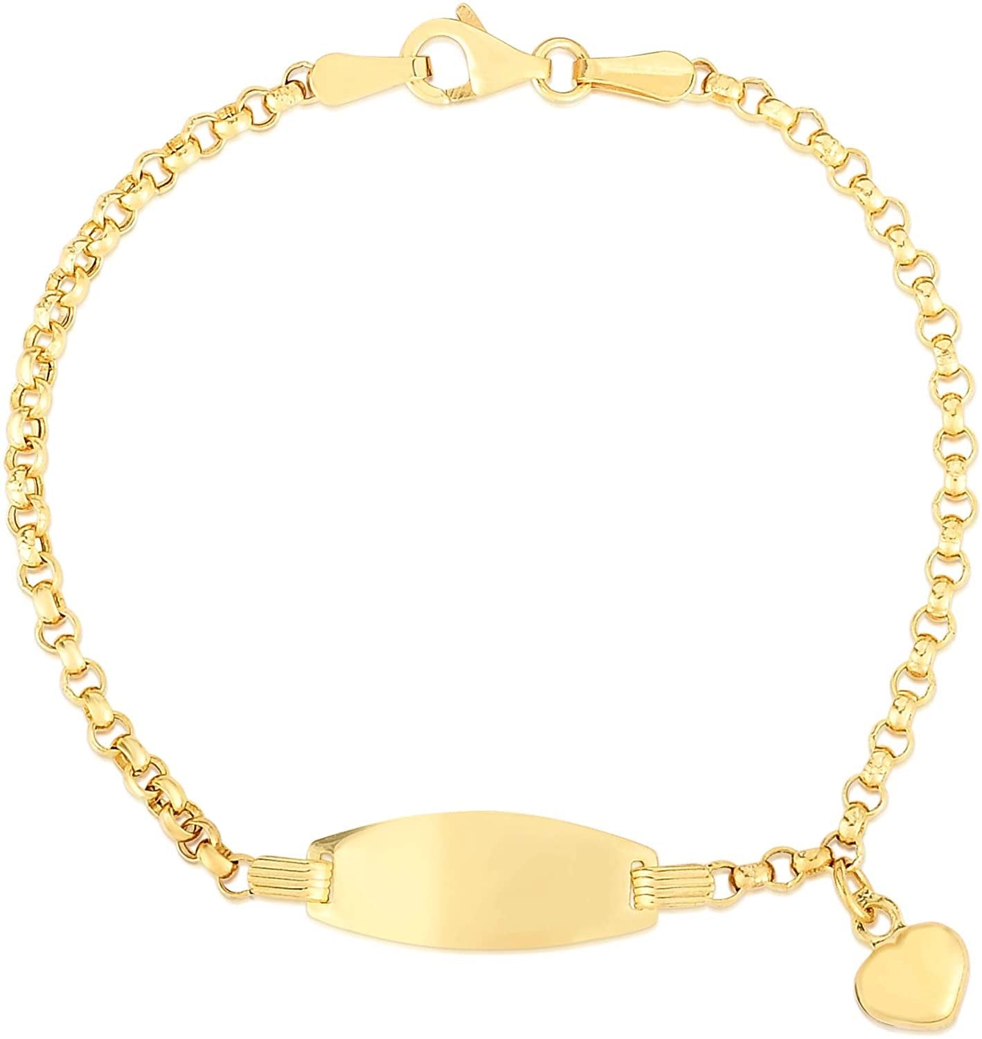 Customizable 14k Yellow Gold Charm Bracelet