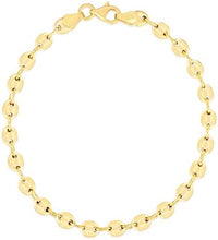 Load image into Gallery viewer, 10k Yellow Gold 6.5mm Puff Mariner Bracelet or Anklet
