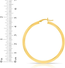 Load image into Gallery viewer, 10k Yellow Gold 3mm High Polish Round Tube Hoop Earrings
