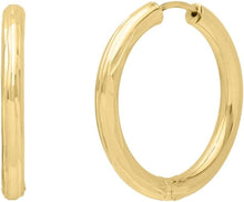 Load image into Gallery viewer, 14k Yellow Gold Diamond Cut Round Circle Endless Hoop Earrings
