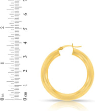 Load image into Gallery viewer, 10k Yellow Gold 5mm High Polish Round Tube Hoop Earrings
