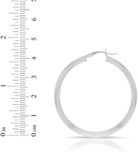 Load image into Gallery viewer, 10k White Gold 10mm x 3mm High Polish Round Tube Hoop Earrings
