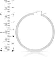 Load image into Gallery viewer, 10k White Gold 10mm x 3mm High Polish Round Tube Hoop Earrings
