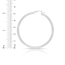 Load image into Gallery viewer, 14k White Gold 3mm High Polish Round Tube Hoop Earrings
