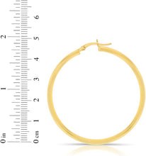 Load image into Gallery viewer, 10k Yellow Gold 20mm x 2.5mm High Polish Round Tube Hoop Earrings
