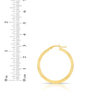 Load image into Gallery viewer, 14k Yellow Gold 2mm High Polish Round Tube Hoop Earrings
