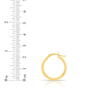 Load image into Gallery viewer, 14k Yellow Gold 2mm High Polish Round Tube Hoop Earrings
