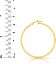 Load image into Gallery viewer, 10k Yellow Gold 2mm High Polish Round Tube Hoop Earrings
