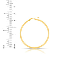 Load image into Gallery viewer, 14k Yellow Gold 2mm High Polish Round Tube Hoop Earrings
