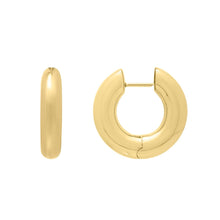 Load image into Gallery viewer, 14k Yellow Gold 22mm High Polish Fancy Hoop Earrings
