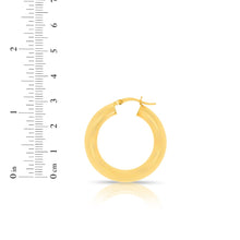 Load image into Gallery viewer, 14k Yellow Gold 5mm High Polish Round Tube Hoop Earrings
