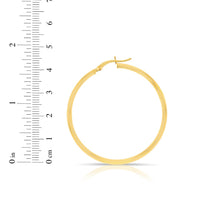 Load image into Gallery viewer, 14k Yellow Gold 2mm High Polish Round Tube Hoop Earrings
