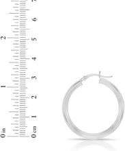 Load image into Gallery viewer, 10k White Gold 3mm High Polish Round Tube Hoop Earrings
