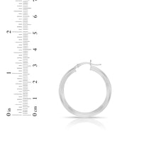 Load image into Gallery viewer, 14k White Gold 3mm High Polish Round Tube Hoop Earrings
