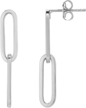 Load image into Gallery viewer, 14k Yellow Gold 32mm Paperclip Links Drop Earrings
