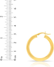 Load image into Gallery viewer, 10k Yellow Gold 4mm High Polish Round Tube Hoop Earrings
