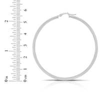 Load image into Gallery viewer, 10k White Gold 15mm x 2.5mm High Polish Round Tube Hoop Earrings
