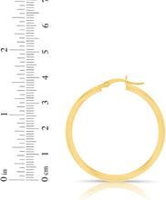 Load image into Gallery viewer, 10k Yellow Gold 20mm x 2.5mm High Polish Round Tube Hoop Earrings
