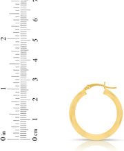 Load image into Gallery viewer, 10k Yellow Gold 3mm High Polish Round Tube Hoop Earrings
