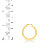 Load image into Gallery viewer, 14k Yellow Gold 3mm High Polish Round Tube Hoop Earrings
