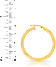 Load image into Gallery viewer, 10k Yellow Gold 4mm High Polish Round Tube Hoop Earrings
