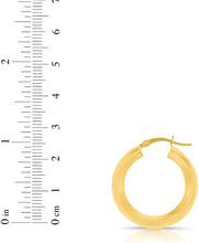 Load image into Gallery viewer, 10k Yellow Gold 4mm High Polish Round Tube Hoop Earrings
