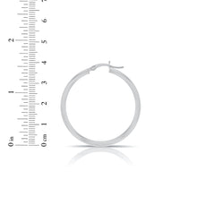 Load image into Gallery viewer, 10k White Gold 2.5mm High Polish Round Tube Hoop Earrings
