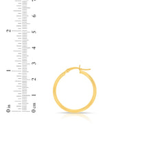 Load image into Gallery viewer, 14k Yellow Gold 2mm High Polish Round Tube Hoop Earrings
