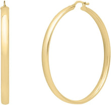 Load image into Gallery viewer, 14k Yellow Gold Small High Polish Round Wedding Band Hoop Earrings
