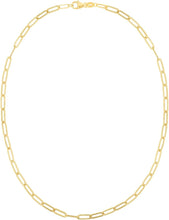 Load image into Gallery viewer, 14k Yellow Gold 4mm Solid Paperclip Link Chain Necklace
