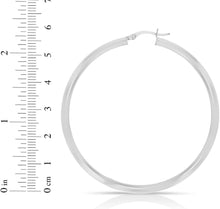 Load image into Gallery viewer, 10k White Gold 3mm High Polish Round Tube Hoop Earrings
