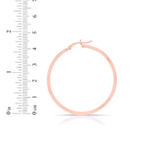 Load image into Gallery viewer, 14k Rose Gold 2mm High Polish Round Tube Hoop Earrings
