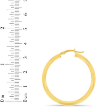 Load image into Gallery viewer, 10k Yellow Gold 3mm High Polish Round Tube Hoop Earrings
