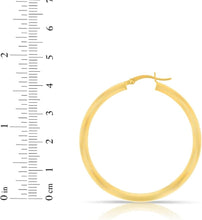 Load image into Gallery viewer, 10k Yellow Gold 3mm High Polish Round Tube Hoop Earrings
