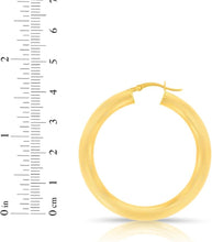 Load image into Gallery viewer, 10k Yellow Gold 5mm High Polish Round Tube Hoop Earrings
