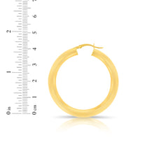 Load image into Gallery viewer, 14k Yellow Gold 5mm High Polish Round Tube Hoop Earrings
