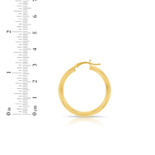 Load image into Gallery viewer, 14k Yellow Gold 3mm High Polish Round Tube Hoop Earrings
