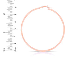 Load image into Gallery viewer, 14k Rose Gold 2mm High Polish Round Tube Hoop Earrings
