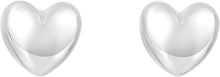 Load image into Gallery viewer, 14k White Gold 7mm Small Polished Heart Post Earrings
