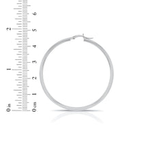 Load image into Gallery viewer, 10k White Gold 2.5mm High Polish Round Tube Hoop Earrings
