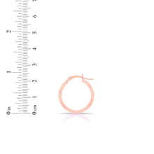 Load image into Gallery viewer, 14k Rose Gold 2mm High Polish Round Tube Hoop Earrings
