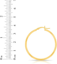 Load image into Gallery viewer, 10k Yellow Gold 7mm x 2mm High Polish Round Tube Hoop Earrings
