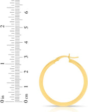 Load image into Gallery viewer, 10k Yellow Gold 20mm x 2.5mm High Polish Round Tube Hoop Earrings
