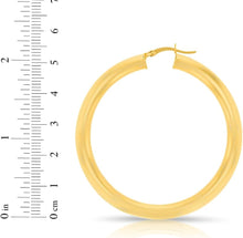 Load image into Gallery viewer, 10k Yellow Gold 5mm High Polish Round Tube Hoop Earrings
