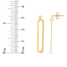 Load image into Gallery viewer, 14k Yellow Gold 32.8mm Single Paperclip Link Drop Earrings
