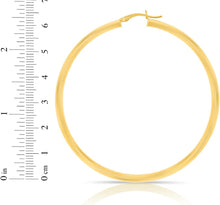 Load image into Gallery viewer, 10k Yellow Gold 3mm High Polish Round Tube Hoop Earrings
