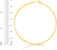 Load image into Gallery viewer, 10k Yellow Gold 2mm High Polish Round Tube Hoop Earrings
