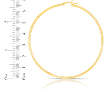 Load image into Gallery viewer, 14k Yellow Gold 2mm High Polish Round Tube Hoop Earrings
