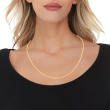 Load image into Gallery viewer, 10k Yellow Gold 2mm Hollow Rope Chain Necklace
